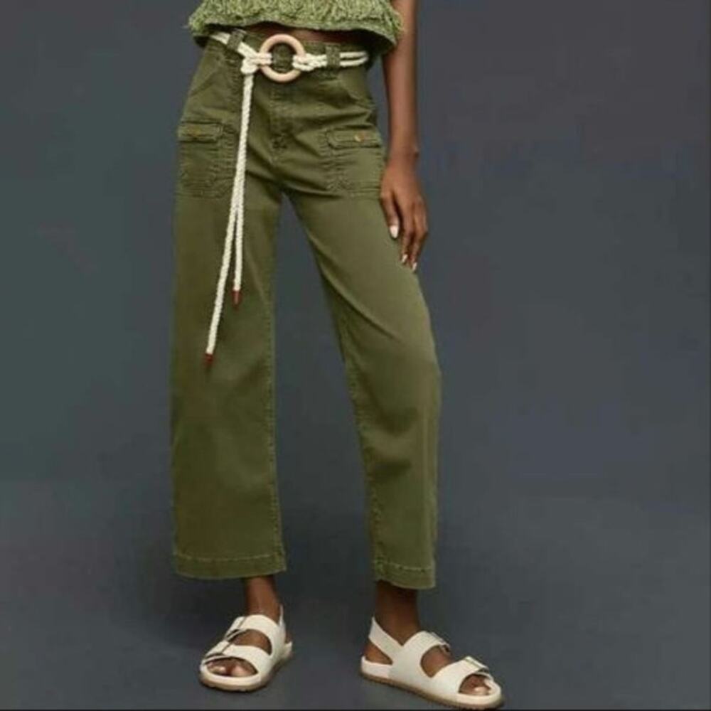 Frame Anthropologie Utility Cargo Pants Women's Size 30 Pockets Moss Green